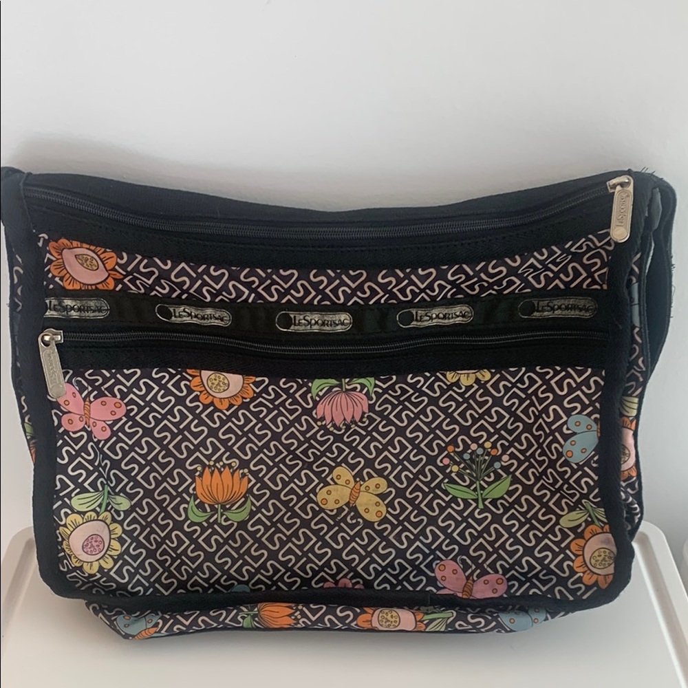 LeSportsac Floral Patterned Black Women's Bag